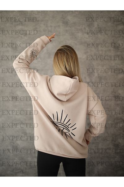 EXPECTED Φούτερ με κουκούλα με στάμπα με 3 κλωστές