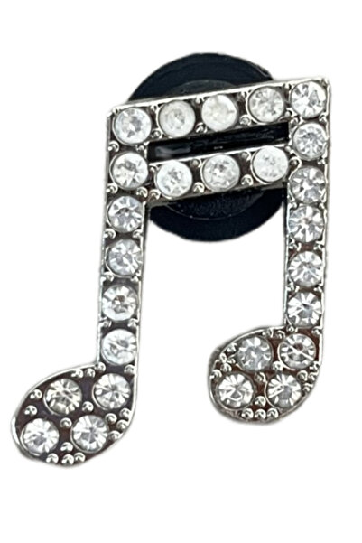 Crocs Metal Taşlı Terlik Süsü Müzik Nota-Metal Taşlı jibbitz-Metal Taşlı Char...