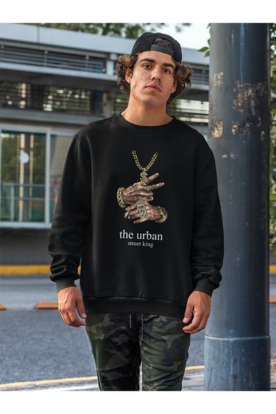 macklin Hanorac unisex, femei, bărbați, Street King, cu imprimeu, cu decolteu