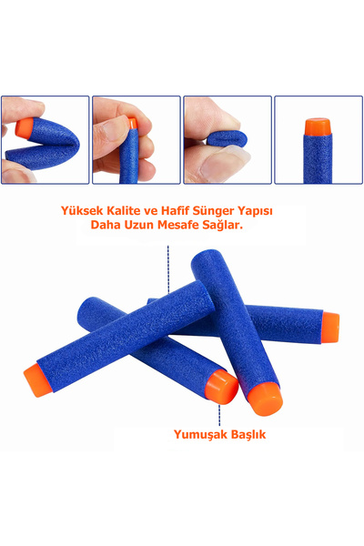 Nerf Sünger Mermi 400 Adet Premium Yumuşak Yedek Mermi