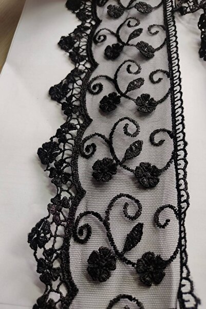 DUAYEN güpür dantel 3 boyutlu tül üzeri işleme 1 metre