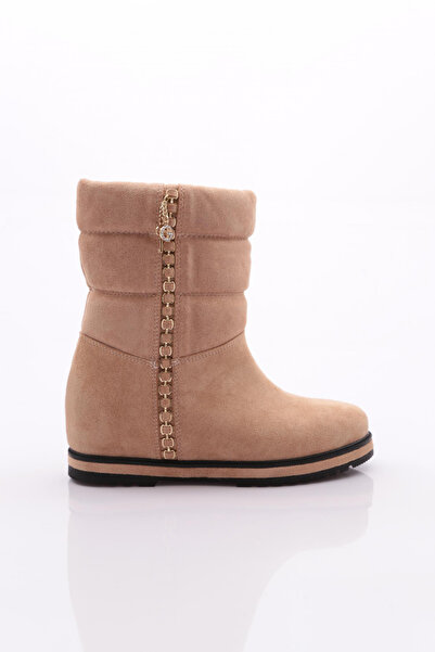 DGN Γυναικείες μπότες μπεζ σουέντ - 742333138