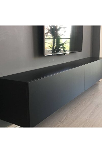 MAC DİZAYN Adresan Tv Ünitesi & Tv Sehpası 200 Cm Soft Siyah Mdf
