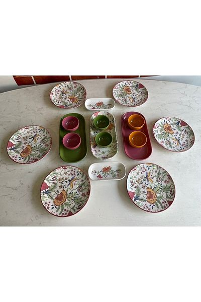 Keramika Pateh 17 Piece Breakfast Set for 6 People