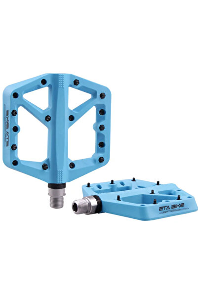 Asroya Rulmanlı, Kaymaz, Geniş Bisiklet Platform Pedalı 8 Çivili Plastik Pedal Bisiklet Yedek Parça