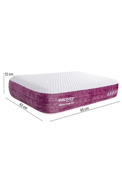 VİSCOTEX   Orthopedic Pillow |   65X43X12Cm Medium Support for Neck Pain |   Visco Material