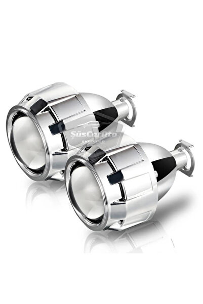 ŞüsCarOto Aksesuar Universal 2.5'' Bi-xenon Far  Uyumlu Merceği Uzun Kısa Projektör Lens Bixenon Şeffaf Lens Profesyone