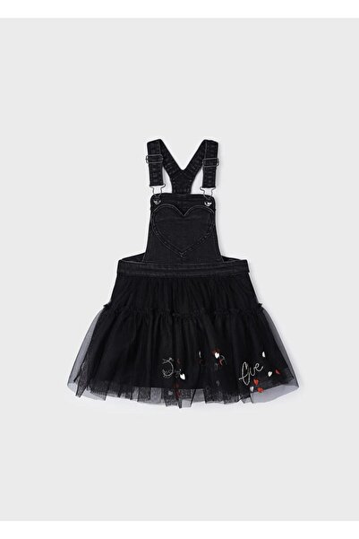 MAYORAL 2-9 Yaş Kız Çocuk Etekli Tulum Siyah