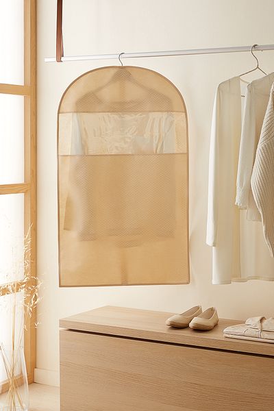 Ocean Home Textile Husă pentru haine în picior de gală bej Husă pentru costum Husă pentru transport haine Gamboç 60x100