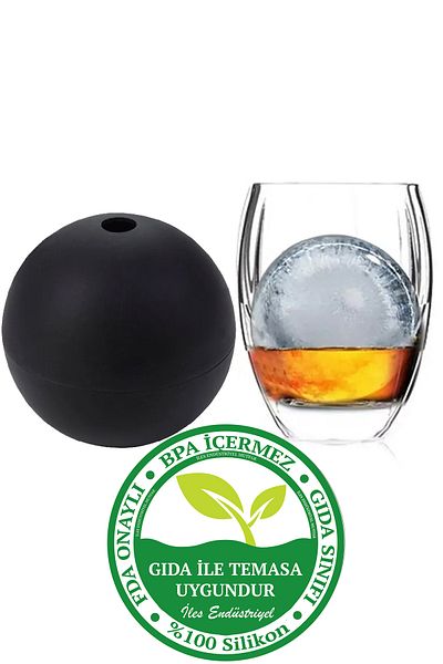 Eysigo Large Silicone Ice Mold, Single Ball, Black