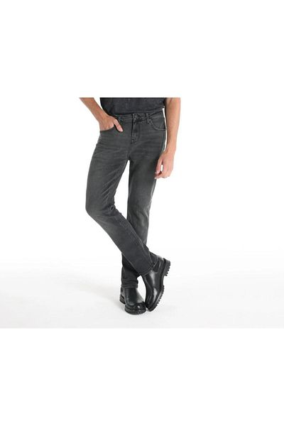 denimfield Ανδρικό παντελόνι με κανονική εφαρμογή κανονικής μέσης μαύρο τζιν 1065543