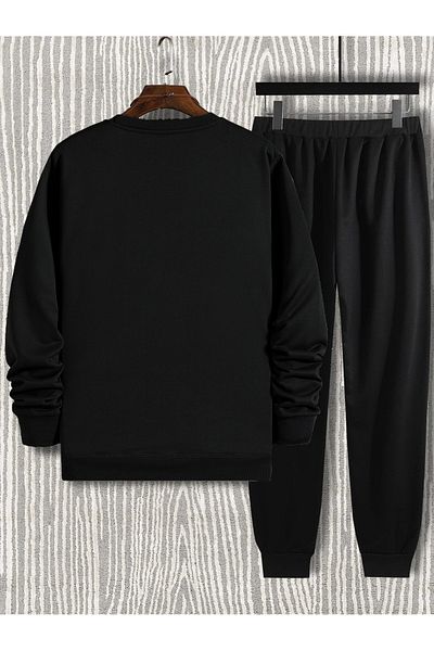 AY MONTANA Σετ φούτερ και φούτερ Black Eagle Jogger Oversize - Crew Neck