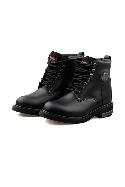 Harley Davidson Μαύρα Ανδρικά Μποτάκια 025M100109-Μαύρα-Δερμάτινα