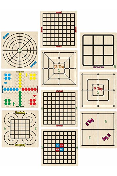 Kiri مجموعة ألعاب الذكاء والاستراتيجية الخشبية 10 قطع