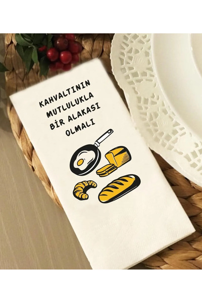 Ake Kağıt Talking Presentation Napkin Breakfast 50 Pieces