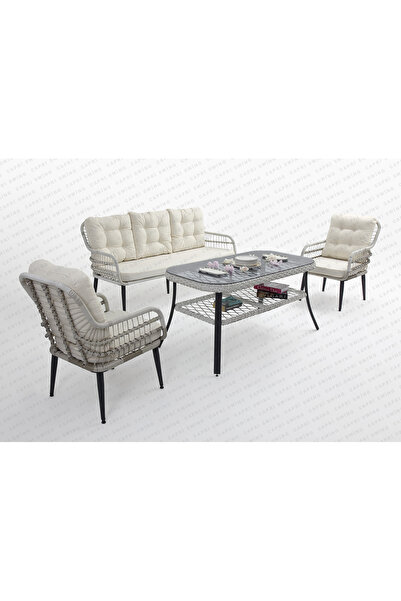 Gardenya Bahçe Capri Swing Pisa Üçlü Rattan Bahçe Balkon Ve Teras Mobilya Tak...