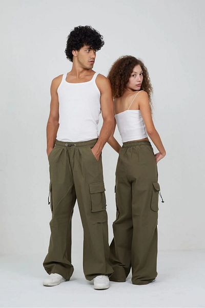 AtegeWear Παντελόνι αλεξίπτωτου Y2K Harajuku Unisex Baggy Tactical Cargo