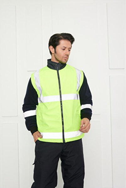 KANCA SAFETY Kol Çıkarılabilir İçi Polarlı İş Mont İş Güvenlik Montu