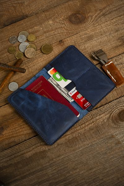 Lost Slope Leather Passport Wallet - Real Leather & Handmade