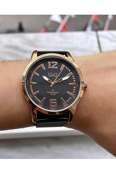 Q&Q Men's Wicker Cord Wristwatch
