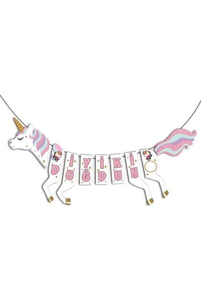 MERİ PARTİ Unicorn 3D Banner - Στάμπα και Σύνθεση
