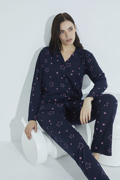 ELİTOL Pohodlný pyžamový set na knoflíky