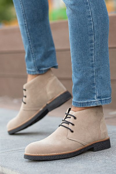 Freemax Men's Papi Bound Winter Men's Boots Suede Beige