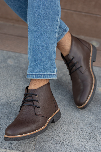 Freemax Чоловічі зимові черевики Papi Bağlı, коричневі