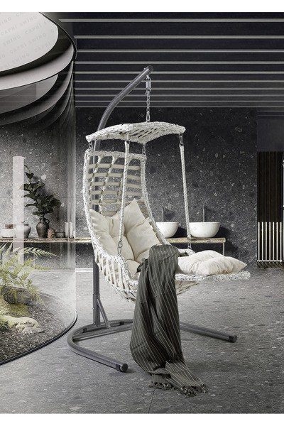 Gardenya Bahçe Capri Swing Alaçatı Plus Rattan Bahçe Ve Balkon Salıncağı