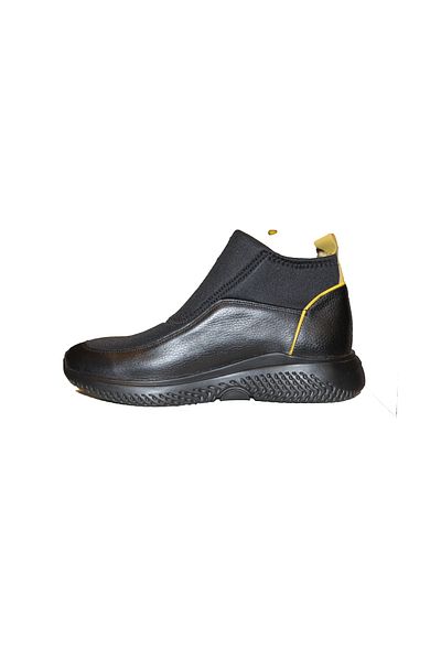 Elite Men's Black Genuine Leather Comfortable Boots