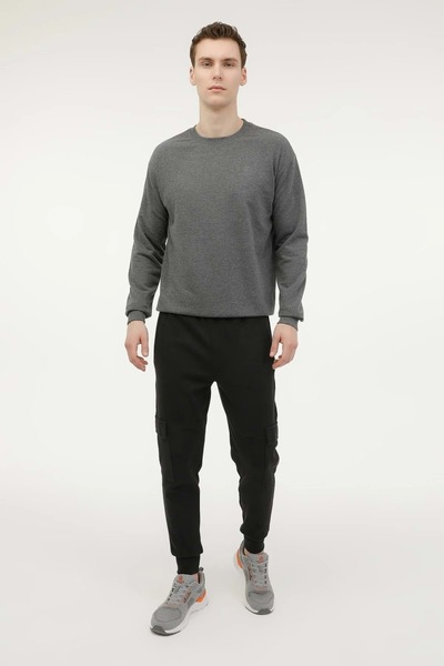 lumberjack M-SN75 BSC C NECK SW 3PR ERKEK SWEATSHİRT - GRİ - XXL - ST06613-GRİ-XXL