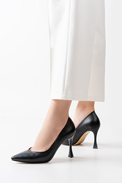 MASSOLE Черни дамски обувки на висок ток, V-образен модел, нов сезон, стилен ...