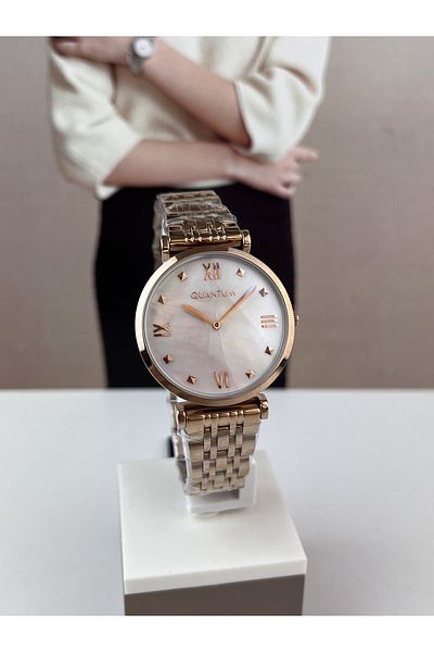 Quantum ROSE GOLD WOMEN'S WRISTWATCH 5 ATM WATERPROOF