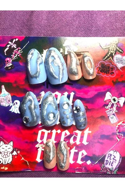 Gia TAKMA PROTEZ JEL TIRNAK PRESS ON NAILS 10 LU ÖZEL TASARIM