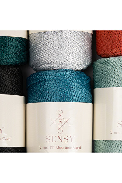 SENSY 5 Mm - 400 gr Polyester Makrome Ipi Beyaz 95 M Polyester Makrome Ip Supla Ip Ve Çanta Ipliği