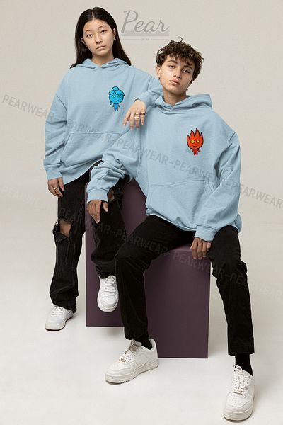 Pear Wear Φούτερ Unisex με στάμπα Fireboy Watergirl Lover κοστούμι oversize