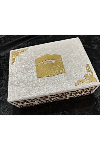 Emir Kitabevi HAC-ÜMRE HEDİYELİK SET SANDIKLI KABE MODEL BEYAZ SET