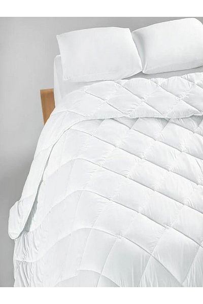 BY ÖZCE TEKSTİL Ogi Home White Microfiber Silicone Quilt 155*215 cm