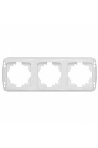 VİKO Viko Carmen Plus White Triple Horizontal Frame
