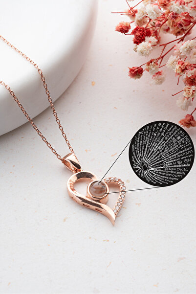 ESSARE 925 Ayar Gümüş 100 Dilde Seni Seviyorum Yazılı Kolye