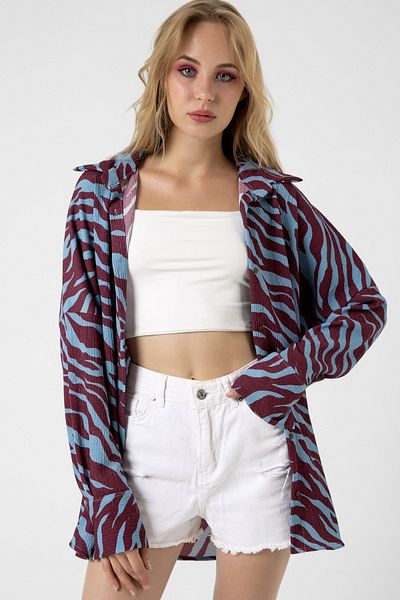 bb butik basic Cămașă oversize Wrinkled Crinkle