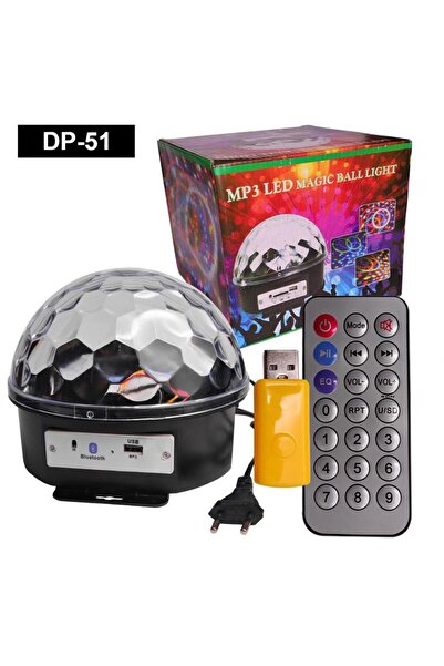Tahtakale Dünyası Sese duyarlı disco topu parti ışığı lambası kumandalı renkl...