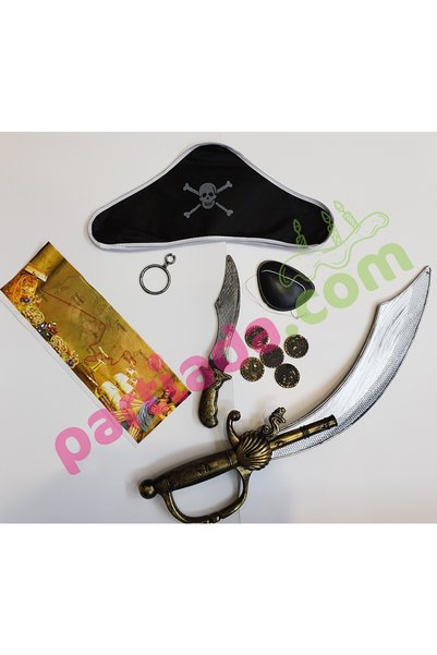 PARTİADA JACK SPARROW LÜKS KORSAN SET 11 PARÇA