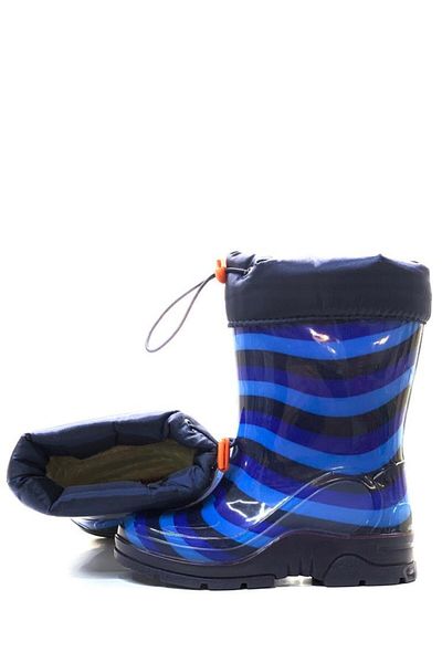 Tuğba Ortopedi 11 Αγόρια Μπλε Navy Blue/Μπλε ριγέ μπότες βροχής με γούνα στο εσωτερικό