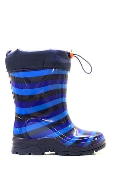 Tuğba Ortopedi 11 Αγόρια Μπλε Navy Blue/Μπλε ριγέ μπότες βροχής με γούνα στο εσωτερικό