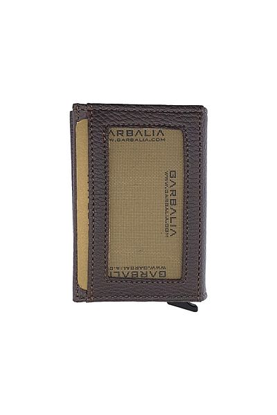 Astakos Men's Brown Automatic Mechanism Card Holder Wallet
