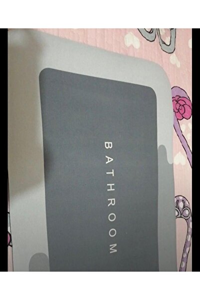 Amentes 40x60cm Square Look Water Absorbent Bath Mat with Non-Slip Base