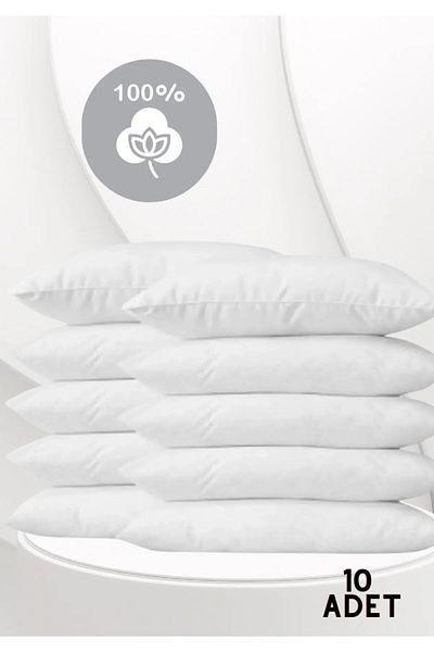 mihriban White Zippered Inner Lining - Pillow Case 50x70 Cm 10 Pieces