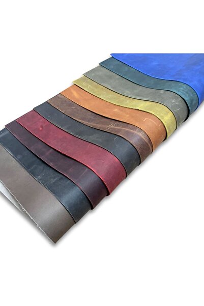 ipekbazaar Crazy Parça Deri 40*25 cm Deri Hobi İçin Crazy Deri Hakiki Deri Parçası