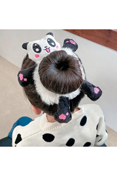 MutluBiDünya Lily 1 Adet Panda Model Peluş Simit Toka
